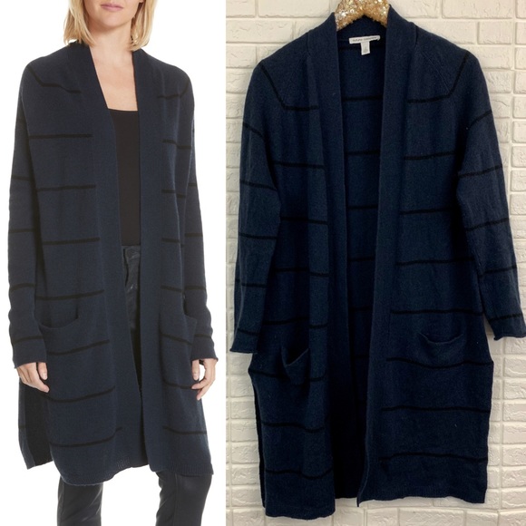 Autumn Cashmere Sweaters - Autumn Cashmere striped duster cardigan open front